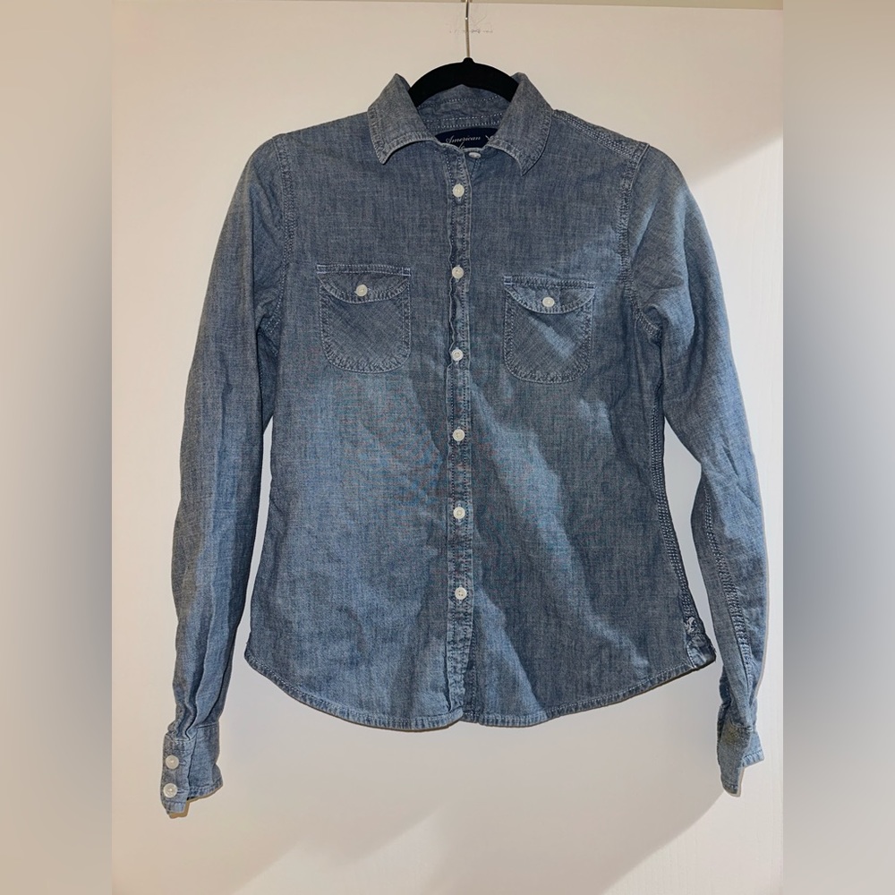 American Eagle Denim button up